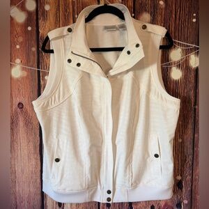 Zenergy by Chico’s Women's White Sleeveless Vest